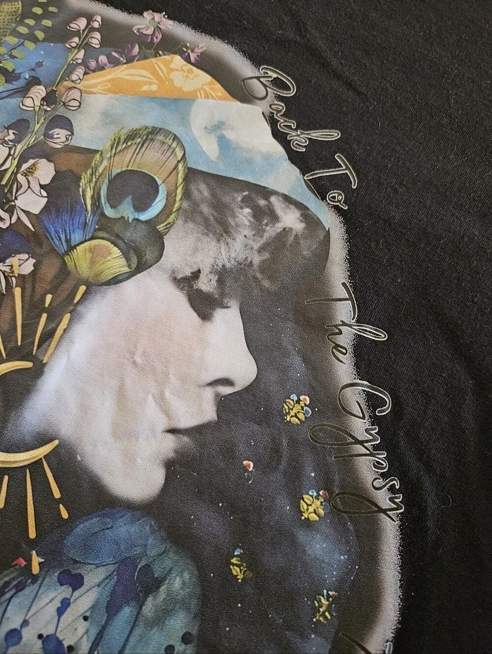 Stevie Nicks Black Tee with Multicolor Portrait. - Picture 4 of 8